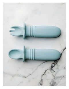 Selfie Spoon + Fork in Blue Lemonade