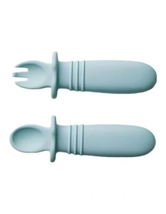 Selfie Spoon + Fork in Blue Lemonade