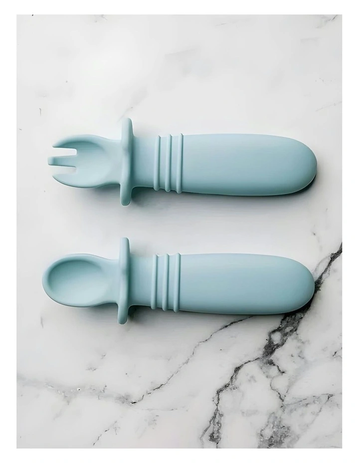 Selfie Spoon + Fork in Blue Lemonade image 1