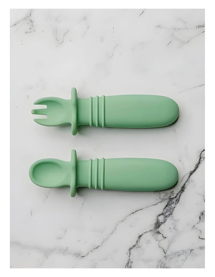 Selfie Spoon + Fork in Mint Crisp image 1