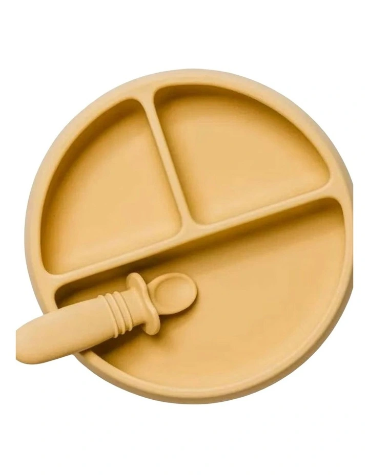 Suckie Scoop Divided Plate in Biscoff image 1