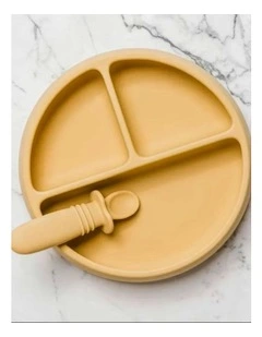 Suckie Scoop Divided Plate in Biscoff