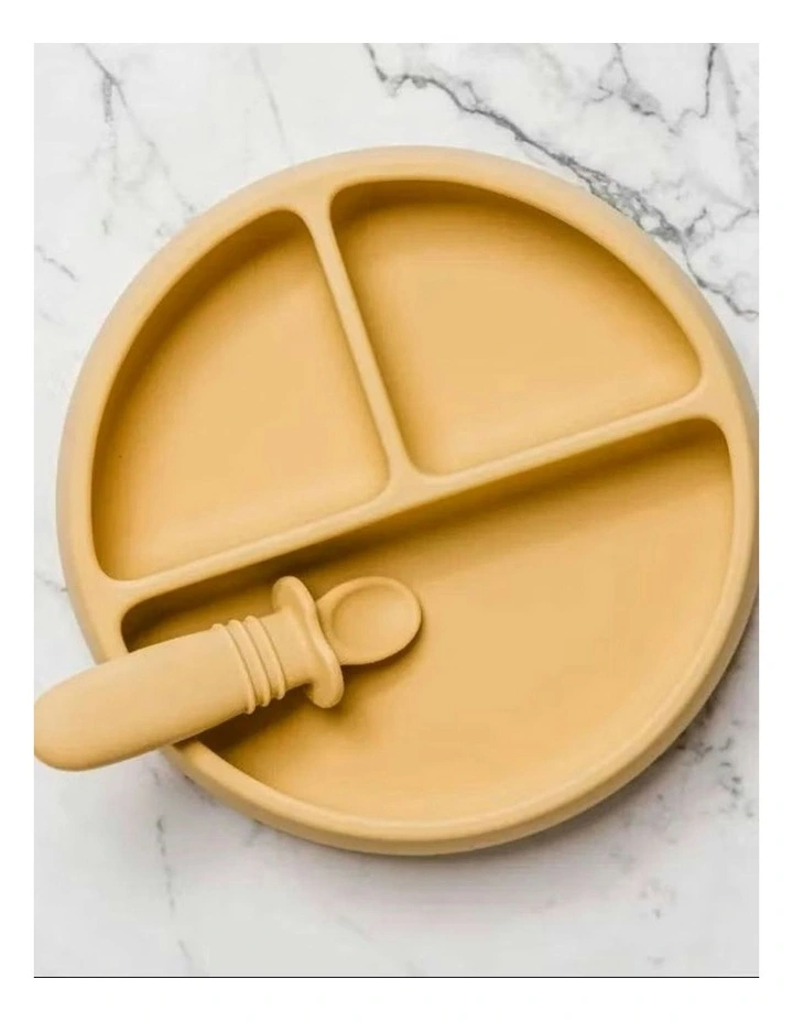 Suckie Scoop Divided Plate in Biscoff image 1