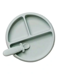 Suckie Scoop Divided Plate in Meringue