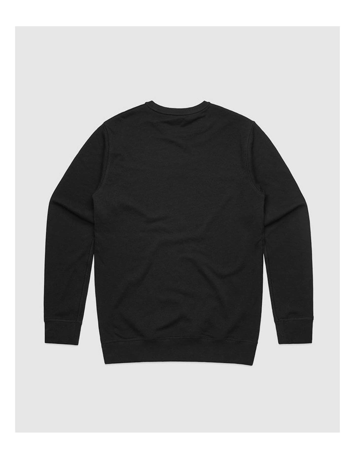 Palm Embroidery Crewneck Sweater in Black image 3