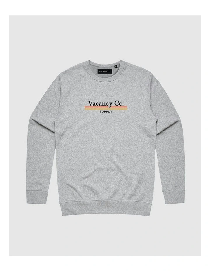 Polaroid Print Crewneck Sweater in Grey image 1