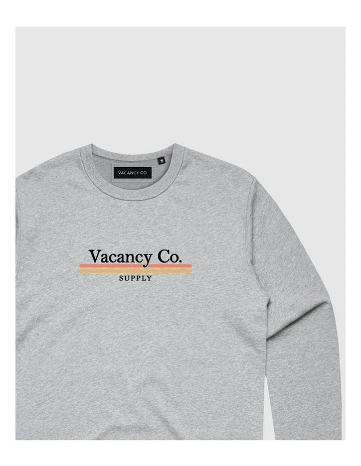 Polaroid Print Crewneck Sweater in Grey image 2