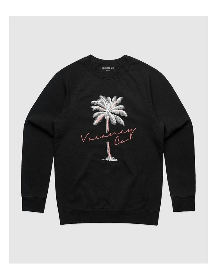 Tropical Crewneck Sweater in Black image 1