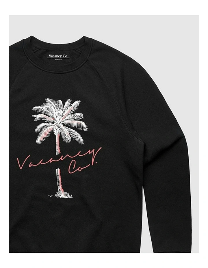 Tropical Crewneck Sweater in Black image 2
