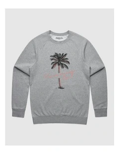 Tropical Crewneck Sweater in Grey