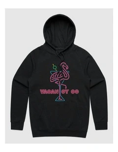 Flamingo Club Hoodie in Black