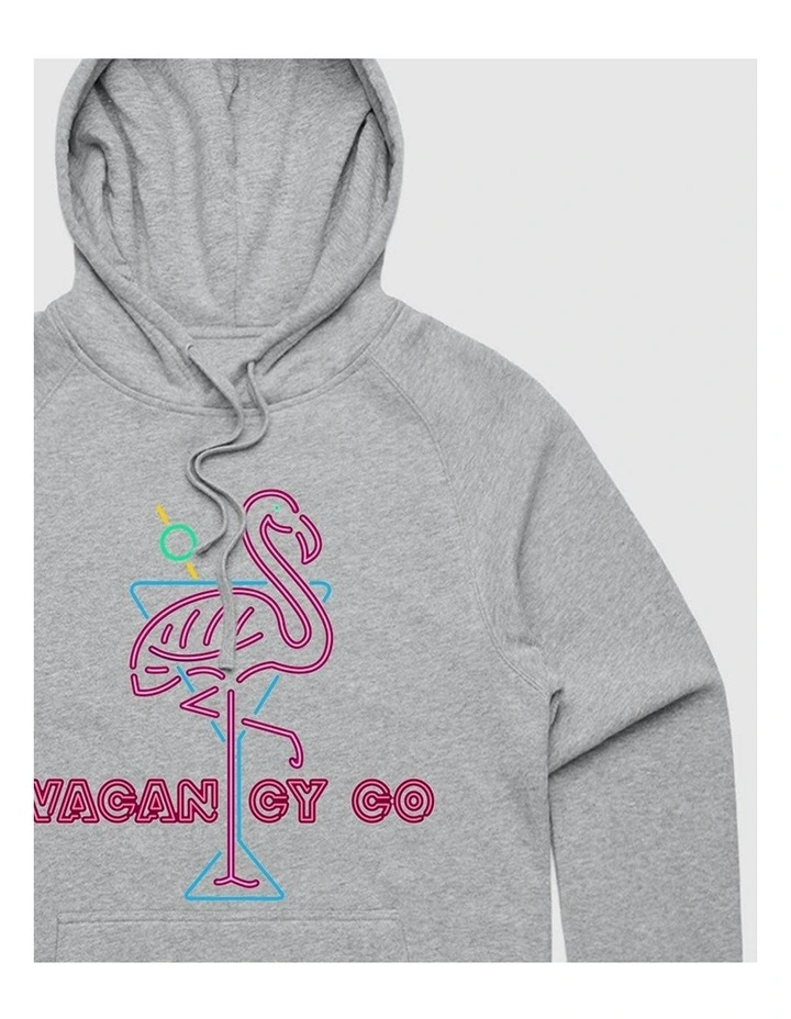 Flamingo Club Hoodie in Grey image 2