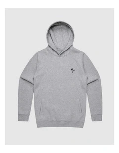 Palm Embroidery Hoodie in Grey