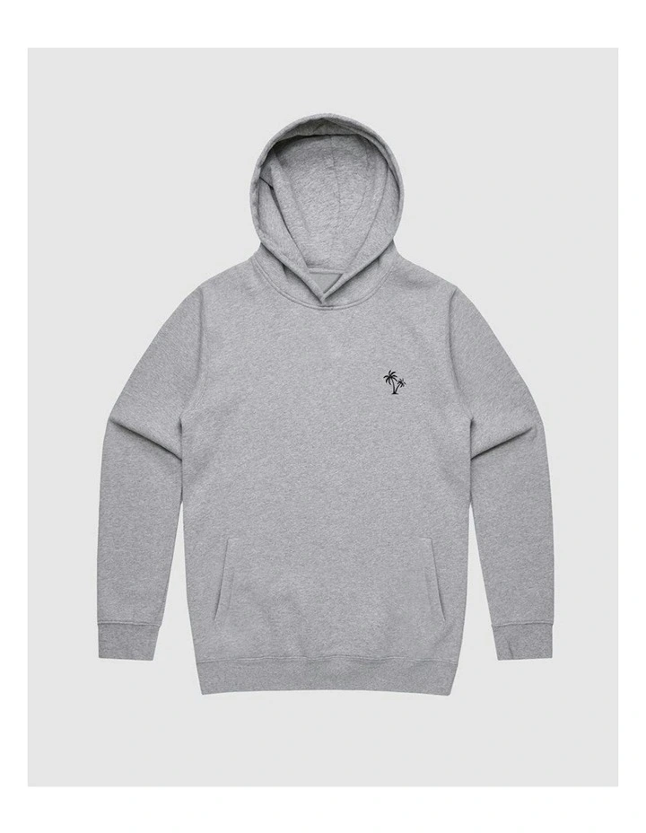 Palm Embroidery Hoodie in Grey image 1
