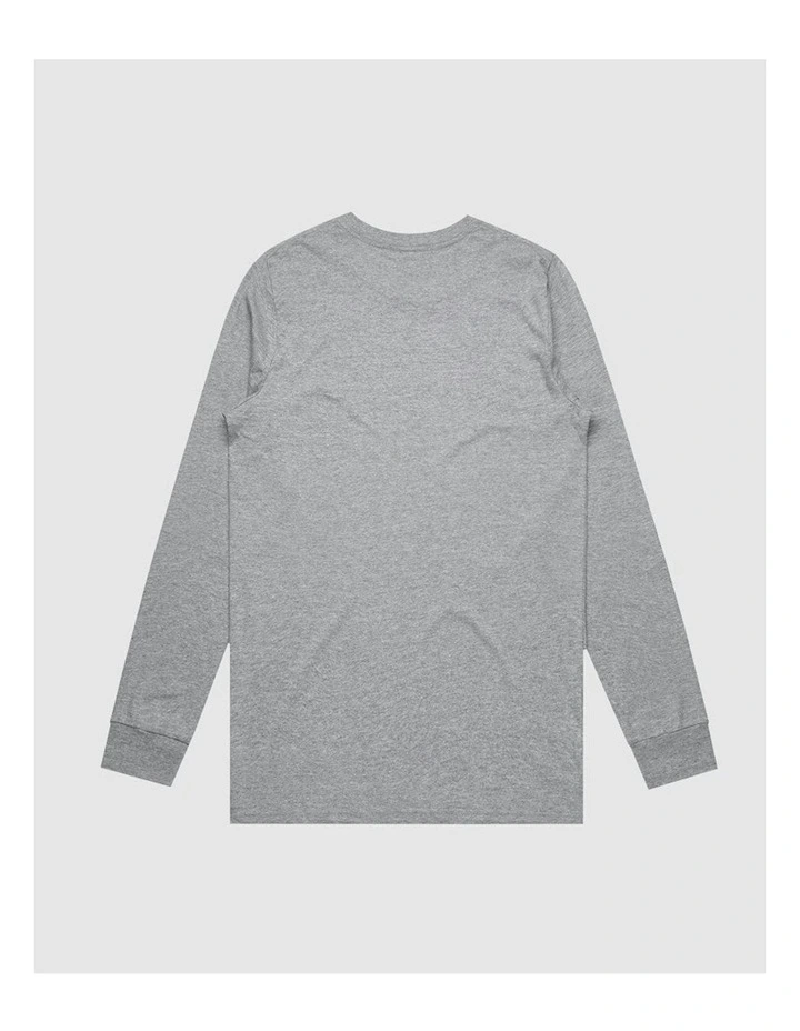 Palm Embroidery Long Sleeve T-shirt in Grey image 3