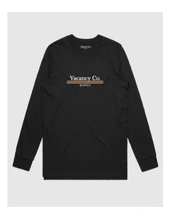 Polaroid Print Long Sleeve T-shirt in Black
