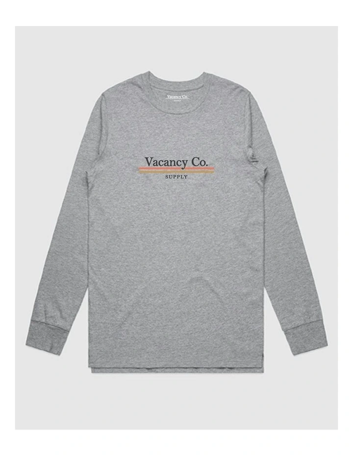Polaroid Print Long Sleeve T-shirt in Grey image 1