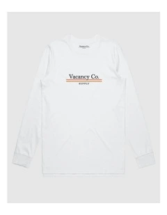 Polaroid Print Long Sleeve T-shirt in White