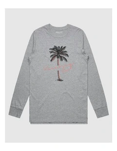 Tropical Long Sleeve T-shirt in Grey