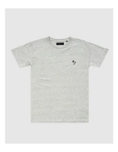 Palm Embroidery Tee in Grey