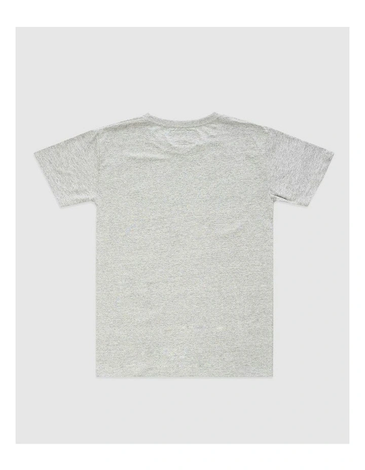 Palm Embroidery Tee in Grey image 3