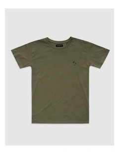 Palm Embroidery Tee in Green