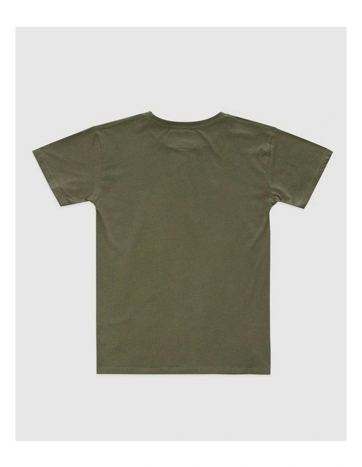 Palm Embroidery Tee in Green image 3