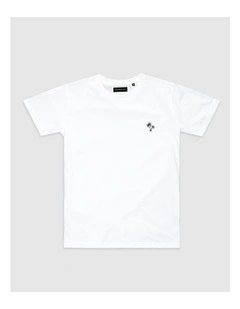 Palm Embroidery Tee in White
