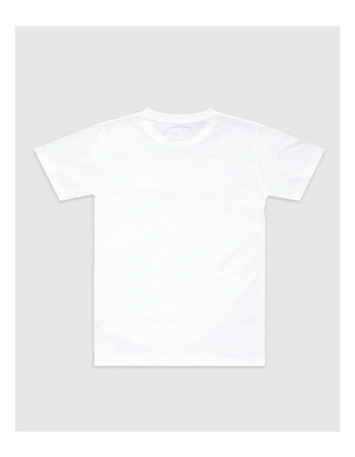 Palm Embroidery Tee in White image 3