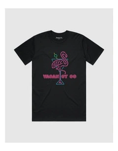 Flamingo Club Tee in Black