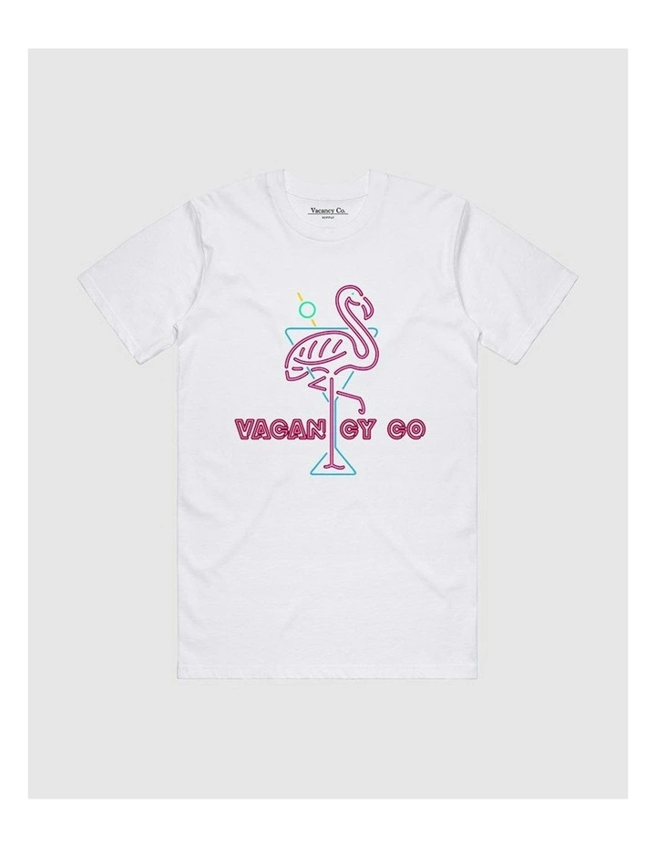 Flamingo Club Tee in White image 1