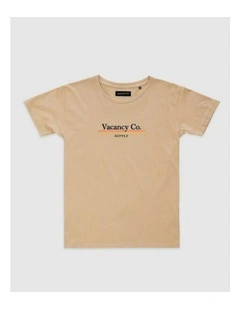 Polaroid Print Tee in Beige