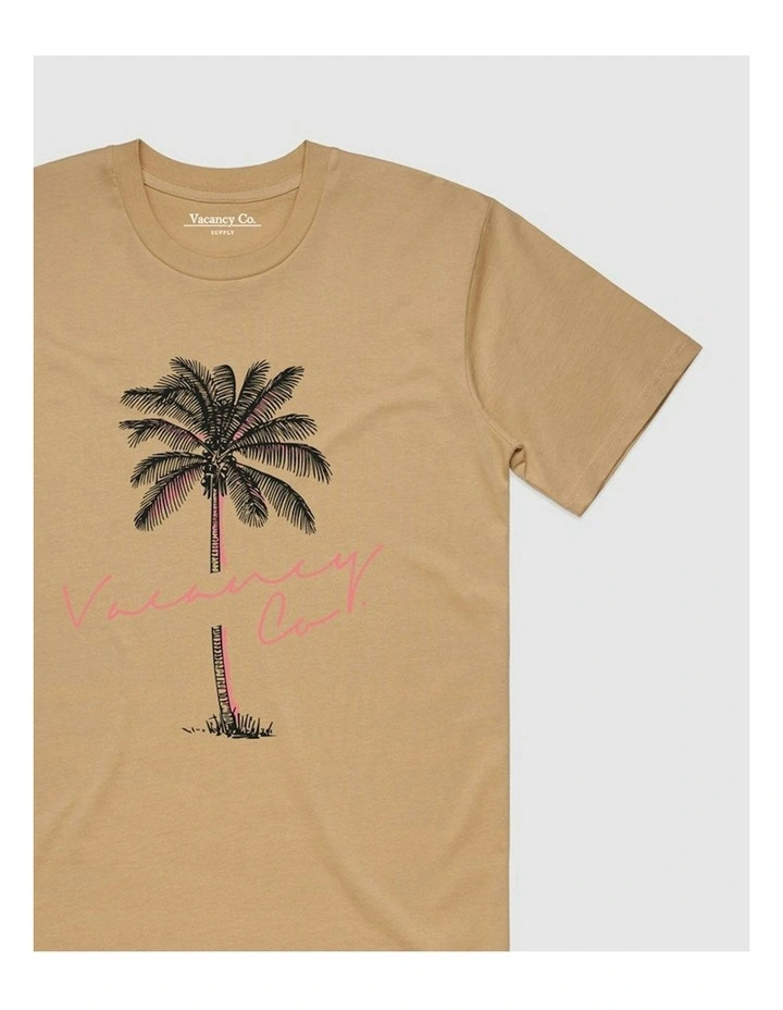 Tropical Tee in Beige image 2