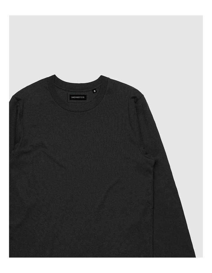 Vacant Long Sleeve T-shirt in Black image 2