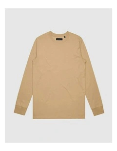Vacant Long Sleeve T-shirt in Beige