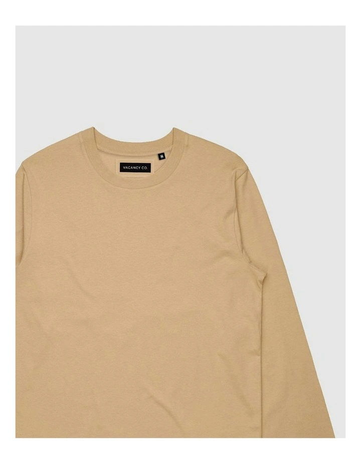 Vacant Long Sleeve T-shirt in Beige image 2