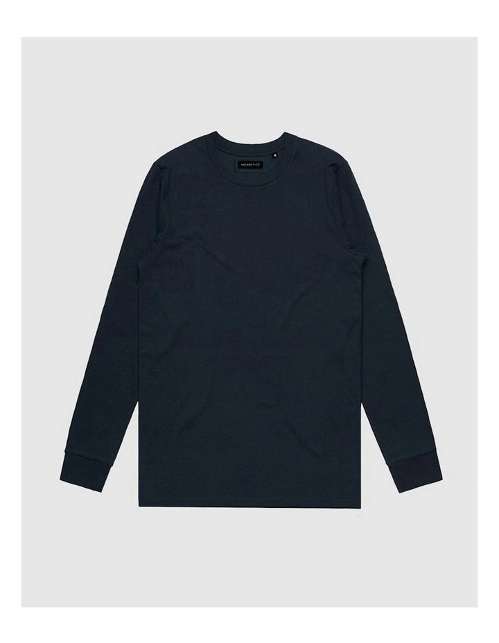 Vacant Long Sleeve T-shirt in Blue image 1