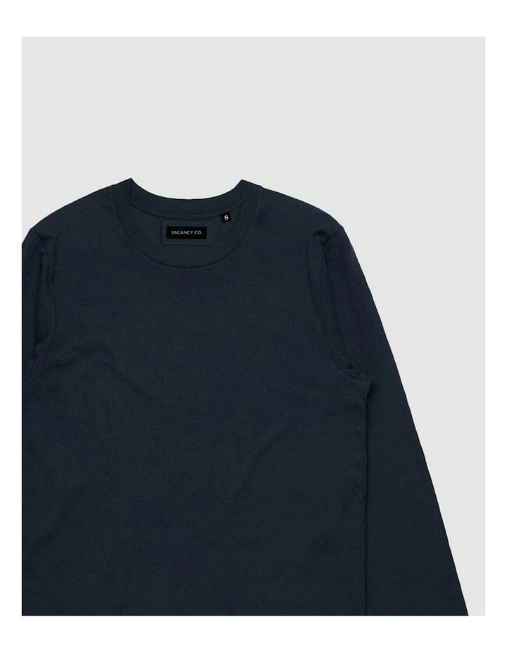 Vacant Long Sleeve T-shirt in Blue image 2
