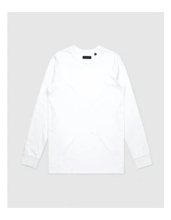 Vacant Long Sleeve T-shirt in White