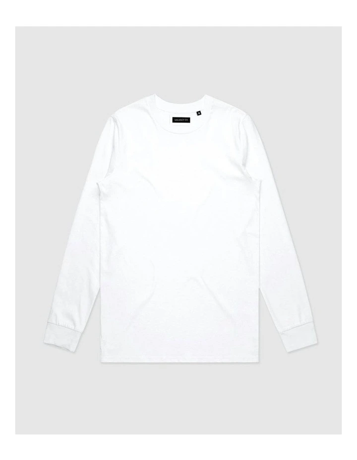 Vacant Long Sleeve T-shirt in White image 1