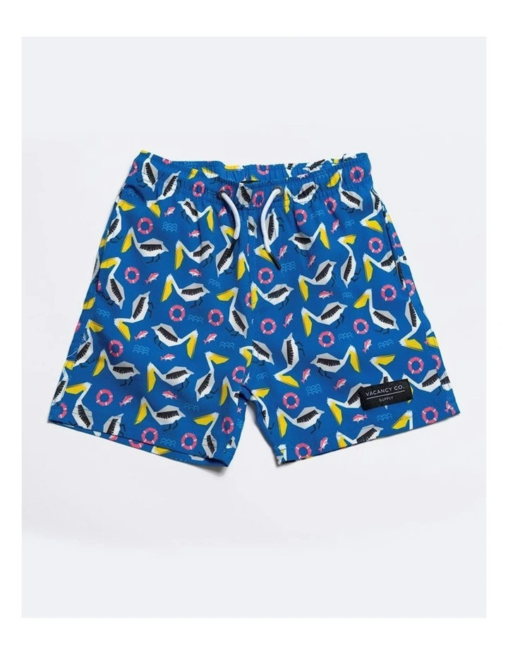 Youth Big Bill Swim Short in Blue image 1