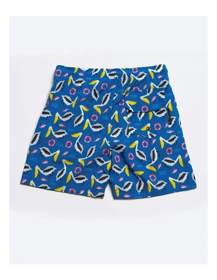 Youth Big Bill Swim Short in Blue image 2
