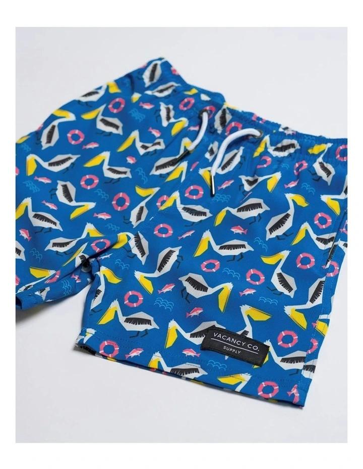 Youth Big Bill Swim Short in Blue image 3