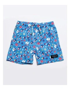 Pirates Swim Shorts in Blue