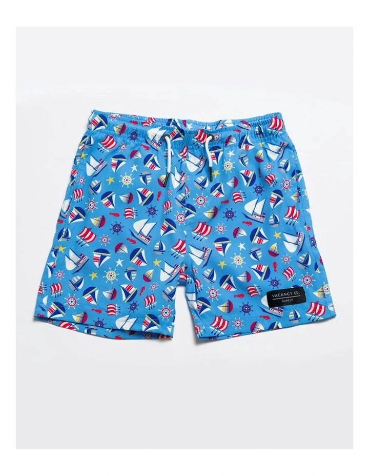Pirates Swim Shorts in Blue image 1