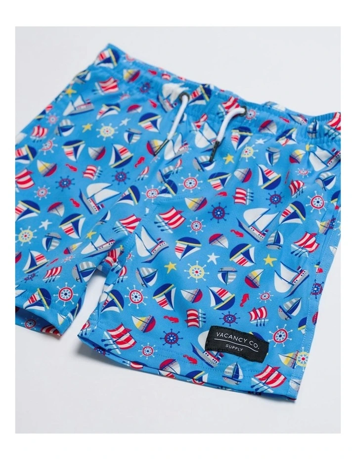 Pirates Swim Shorts in Blue image 3