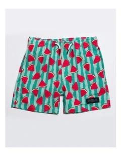 Melon Swim Shorts in Green