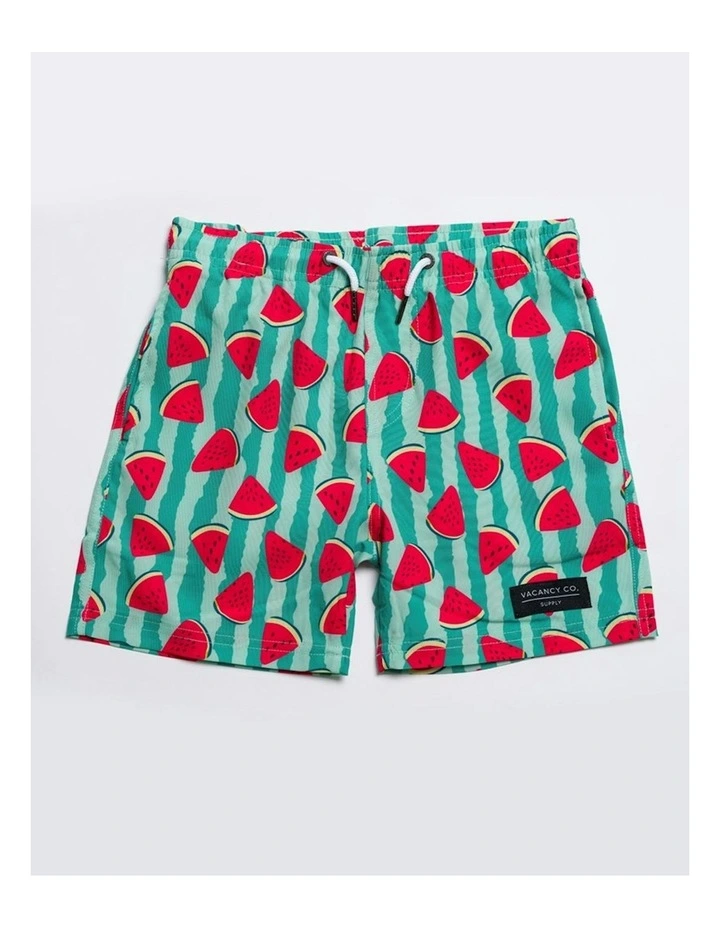 Melon Swim Shorts in Green image 1