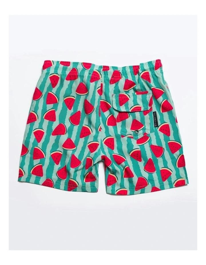 Melon Swim Shorts in Green image 2