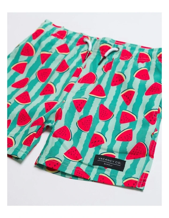 Melon Swim Shorts in Green image 3